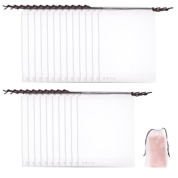 24 bolsas con cordón con estampado de gato, impermeables, para artículos de aseo de viaje
