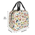 thumbnail image 2 of KLL Butterfly Flowers Print Insulated Lunch Bag Women, Reusable Cute Tote Lunch Box for Adult & Men, Leakproof Cooler Lunch Bags for Work Office Travel Picnic, 2 of 5