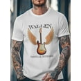 thumbnail image 4 of Men's T-Shirt WALLEN NASHVILLE,TENNESSEE Guitar Wings Short Sleeve Casual Tee Classic Crew Neck T-Shirt for Men, White M, 4 of 7