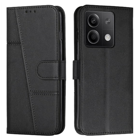 Funda Flip para FOXDOCK Xiaomi Redmi note 13 – Carcasa delgada y resistente a impactos con soporte para uso diario y profesional