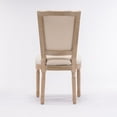 thumbnail image 5 of Contemporary Upholstered Antique Painting Linen Dining Chairs, Retro Dining Chairs with Solid Wood Frame and Legs, Armless Kitchen Chairs with Square Back, Parson Chairs(Cream,Set of 6), 5 of 11