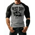 thumbnail image 3 of GYMISH Raglan Rest Day Workout T-Shirt for Men – Funny Gym Shirt, Casual Fitness Tee, Mens Athletic Top, Gym Wear for Lifters, 3 of 6