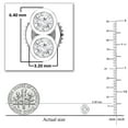 thumbnail image 4 of Dazzlingrock Collection Round White Diamond Vertical 2 Stone Style Screwback Stud Earrings for Her (0.24 ctw, Color I-J, Clarity I2-I3) in 10K White Gold, 4 of 5