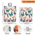 thumbnail image 5 of Yayeee 2 Pack Qtip Holder Bathroom Cotton Swab Canister with Lid Clear Dispenser Set, Green Butterflies, 5 of 6