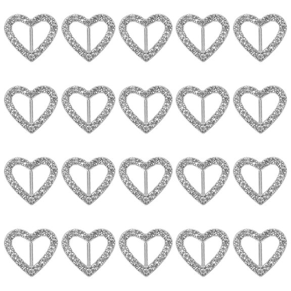 SOPOTUTU Elegant Chair Sash Buckles Silver for Parties 20Pcs