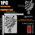 thumbnail image 2 of Bouquet of Flower Drawing Stencil with Paint Brush 11.7x8.3inch Large A Bouquet Flower Painting Template Wild Flower Pattern Stencil, 2 of 7