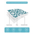 thumbnail image 5 of Quilts Twin Size Bedding Set, Teal Blue Geometric Lightweight Quilted Comforter, Modern Abstract Art Rhombus Soft Reversible Bedspread Coverlet with Pillow Covers for All Season, 68" x 86", 5 of 7