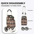 thumbnail image 2 of 2 in 1 Shopping Carts for Groceries,Collapsible Grocery Cart On Wheels,Folding Hand Truck Trolley Dolly,SB010 Paris Floral, 2 of 7