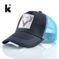 thumbnail image 2 of Gorras de béisbol de malla Snapback para hombres y mujeres, sombrero de béisbol de moda con parche de Animal, malla transpirable, sombreros de visera de camionero de Hip Hop Fivean unisex, 2 of 2