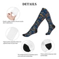 thumbnail image 5 of Lsque Funny Steam Train Pattern Sport Compression Socks for Men & Women 15-20 mmHg Knee High Nurse Pregnant Running Medical and Travel Athletic, 5 of 6