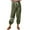 Army Green, variant on Aofany Womens Slacks Women's Relaxed Fit Straight Leg Pants Fashion Summer Loose Cotton And Linen Pocket Printed Trousers Pants