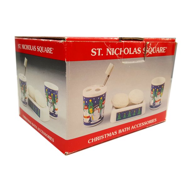 St. Nicholas Square Christmas Bath Accessories 3 Piece Set Walmart