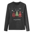 thumbnail image 4 of QSAWXQZ Women's Christmas Blouse Long Sleeve Crewneck Graphic Pullover Shirt for Spring Dark Gray S, 4 of 5