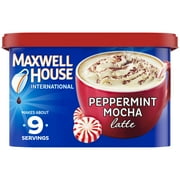 Maxwell House International Peppermint Mocha Latte Café-Style Instant Coffee Beverage Mix, 7.1 oz. Canister