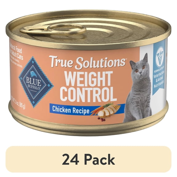 (24 pack) Blue Buffalo True Solutions Weight Control Wet Cat Food, 3-oz. Can