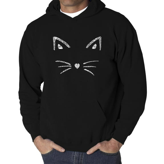 Men's Word Art Hooded Sweatshirt - Whiskers