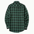 thumbnail image 5 of HCNTES Mens Button Up Shirts Long Sleeve Casual Button Down Vintage Soft Plaid Mens Flannel Shirt with Pocket(X01-Dark Green,3XL), 5 of 7
