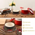 thumbnail image 6 of SKYSONIC Gnomes Christmas Pot Holders Trivets, 2 Pcs Heat Resistant Trivets,Christmas Wreath Winter Cotton Thread Weave Mats for Hot Pads Pans Pot Bowl Teapot for Kitchen Decor, 6 of 7