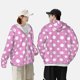 thumbnail image 4 of Balery Purple And White Polka Dot Sudadera ligera de manga larga con capucha y protección solar UPF 50+ para hombre y mujer, ideal para pesca y running-XX-Large, 4 of 7