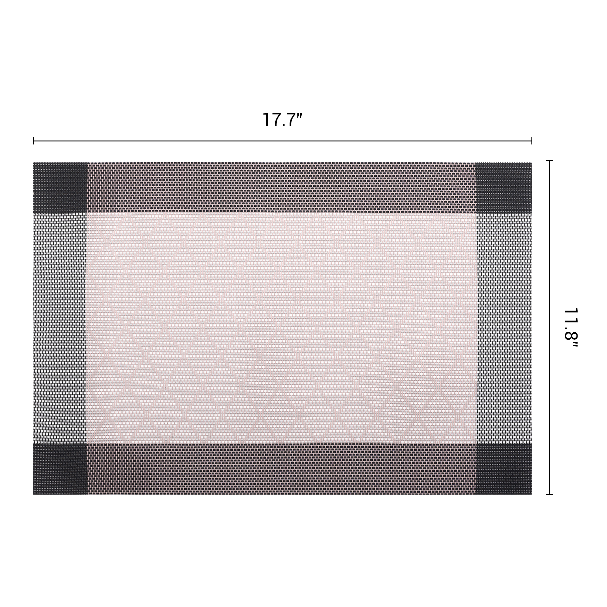 Unique Bargains Set of 6 Washable Plastic Placemats for Dining Table Indoor Blue