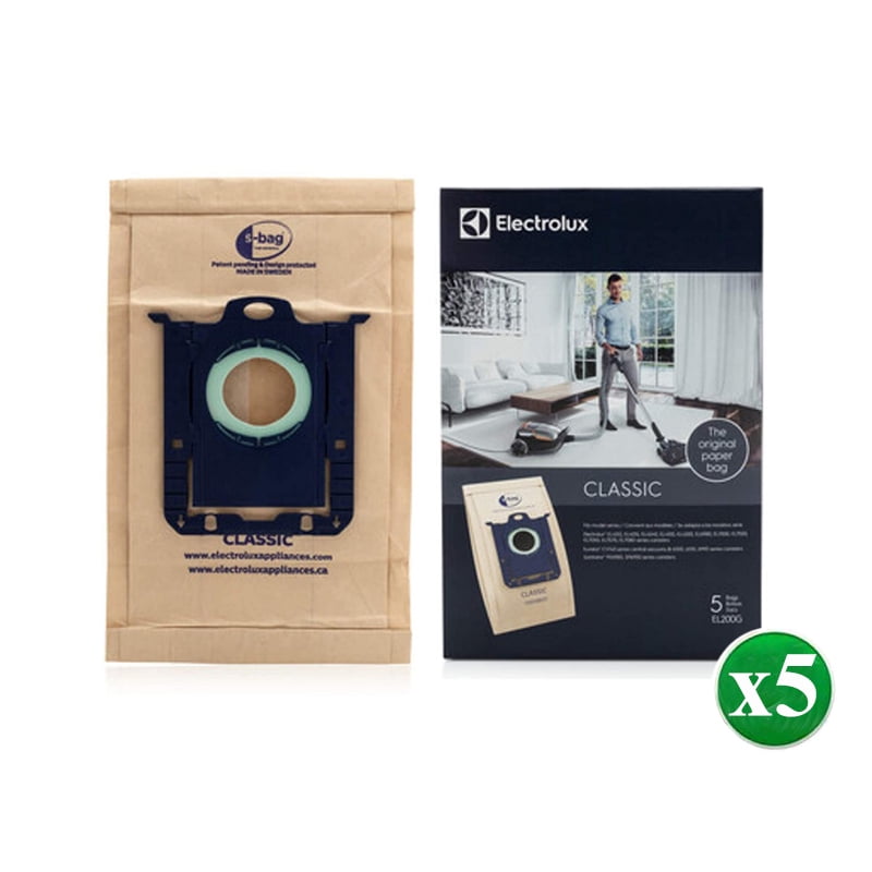 EL200F For Electrolux SBag Classic Vacuum Cleaner Bags, Set of 25 (5