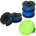 thumbnail image 1 of Bobina para desbrozadora compatible con Greenworks 20 V, 24 V, 40 V y 80 V (4 bobinas, 1 tapa), 1 of 1