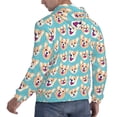 thumbnail image 3 of Hoodies for Men - Cute Corgi Head Long Sleeve Comfrt Men'S Fashion Hoodies & Sweatshirts, Sweatshirts for Men Hoodies Pullover Clothing Clothes with Pouch, 3 of 7