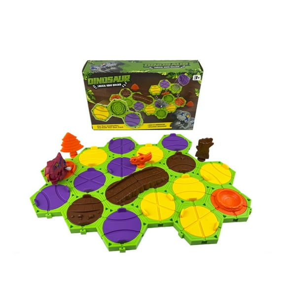 34pcs Dinosaur Road Building Track Maze Board Game