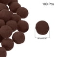 thumbnail image 2 of Uxcell Pom Felt Balls Fabric 0.39" Dark Brown for Crafts Project DIY 100 Pcs, 2 of 7