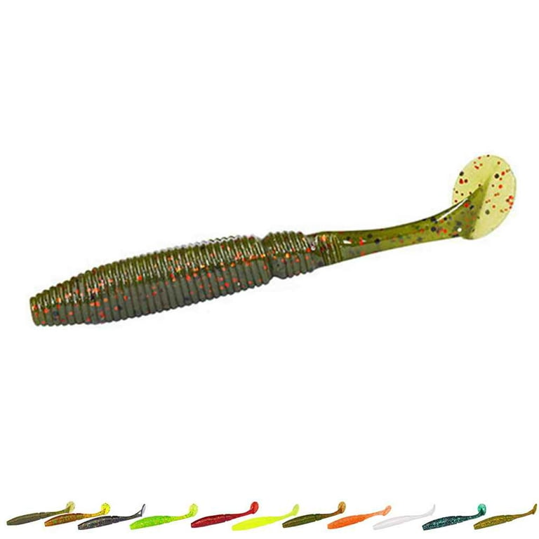 ROBOT-GXG A FISH LURE 6PCS T Tail Soft Worm 75mm Paddle Tail
