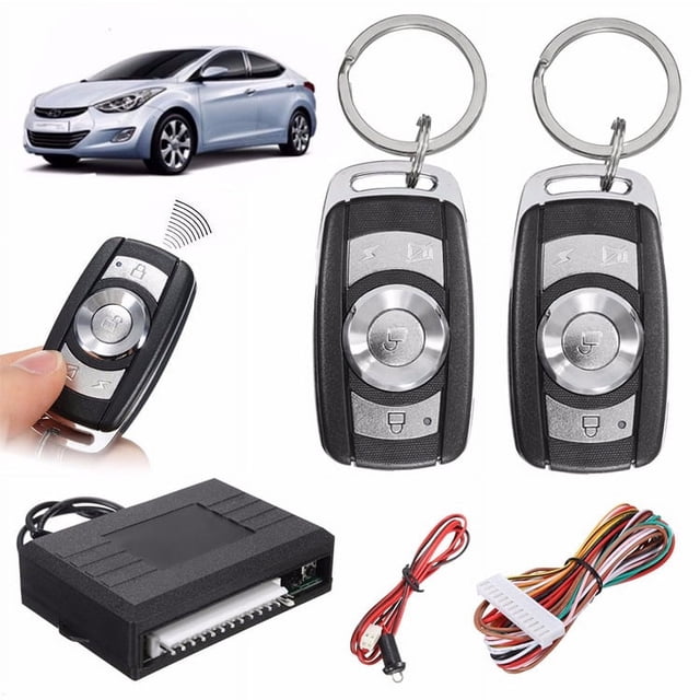 Sistema de alarma para automóvil, sistema de seguridad antirrobo, sistema de alarma de entrada sin llave con control remoto y 2 sirenas.