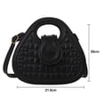 thumbnail image 2 of Bolso portátil de moda nueva personalidad bolso cuadrado pequeño bolso diagonal de cuero artificial negro, 2 of 5