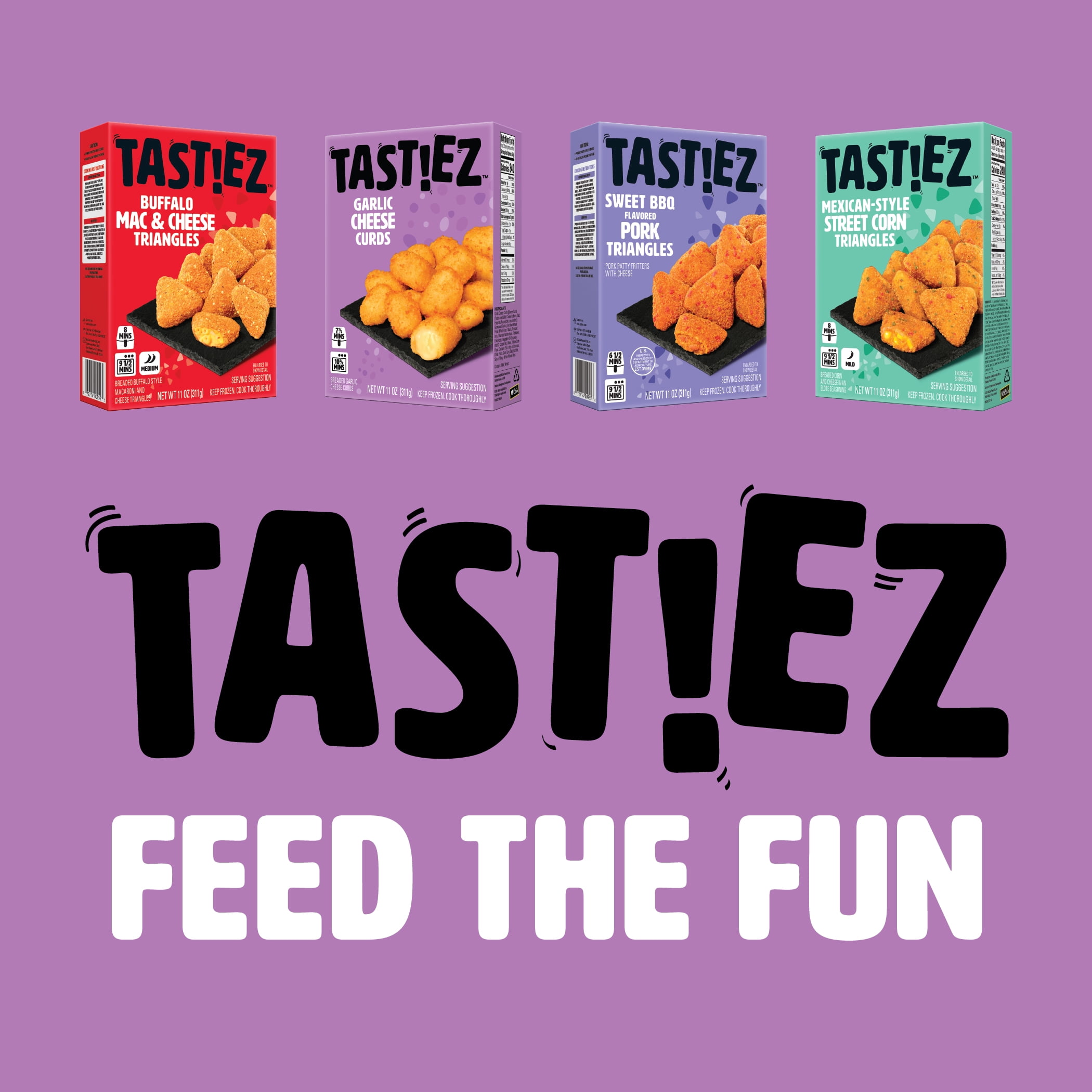 TAST!EZ Breaded Garlic Cheese Curds, 11 oz Carton, TASTIEZ Frozen Appetizers
