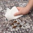 thumbnail image 5 of Large Vintage 9x12 Area Rug Ultra-Soft Distressed Dining Room Non-Shedding Flower Printed Washable Easy Clean Floor Mats Red, 5 of 8