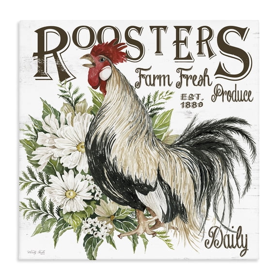 Stupell Industries French Country Farm Fresh Produce Phrase Canvas Art, 24 x 24, by Cindy Jacobs