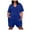 Blue, variant on Brilliant Plus Size Clearance Short Jumpsuit for Women V Neck Summer Zip Casual Pocket Knee Short Sleeve with Pockets Gray XXXXXL