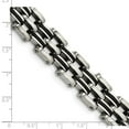 thumbnail image 5 of White Stainless Steel bracelet Men's Black 9.25 in 14 mm, 5 of 5