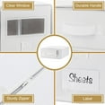 thumbnail image 5 of 4 Pack Bed Sheet Organizers, Foldable Linen Closet Organizers and Storage, Sheets Set Folder Keeper with Window, Queen/King Size, Off-White, 5 of 7