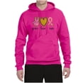 thumbnail image 3 of Peace Love Breast Cancer Awareness Breast Cancer Awareness Unisex Graphic Hoodie Sweatshirt, Fuschia, Small, 3 of 5