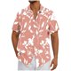 thumbnail image 2 of Blusa y camisa de manga corta con cuello vuelto Camisa casual para hombre Camisa de bolos vintage de manga corta Camisas de verano de playa cubana Camisa con botones Blusa para hombre Poliéster, 2 of 5