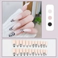 thumbnail image 4 of UDIYO 1 Set Full Fake Nails Nail Art Accessories Detachable Wearable French Fake Nails Manicure Decals Patch with Glue for Women, 4 of 7