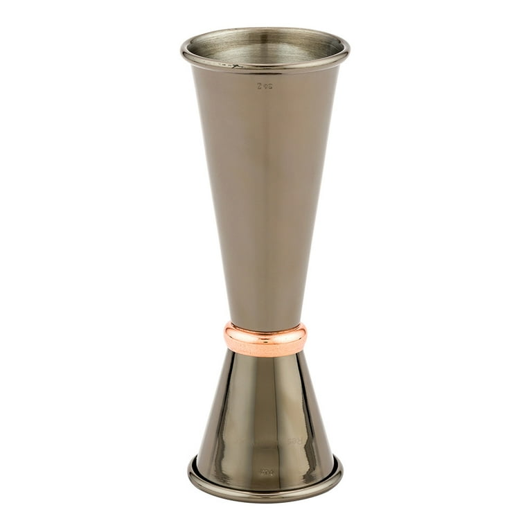 1oz/2oz Stainless Steel Cocktail Jigger Shot Glass Measuring Cup, Copper