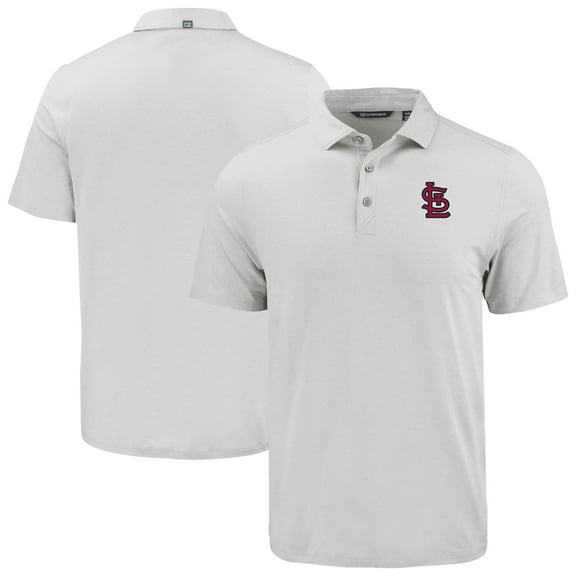 Men's Cutter & Buck White St. Louis Cardinals Coastline Epic Comfort Eco Recycled Polo