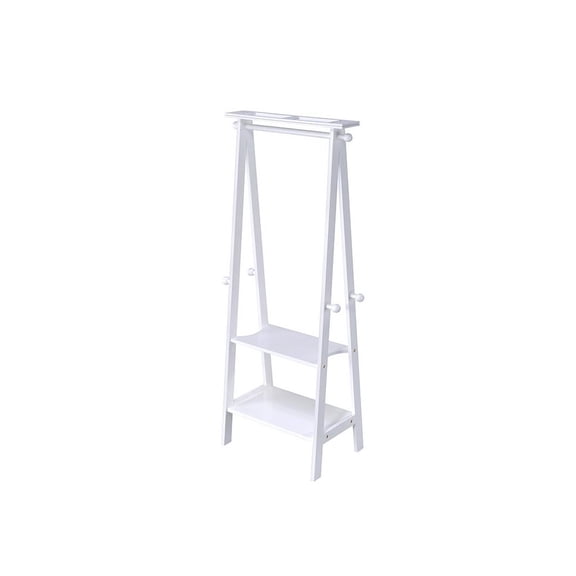 59 in White Garment Rack