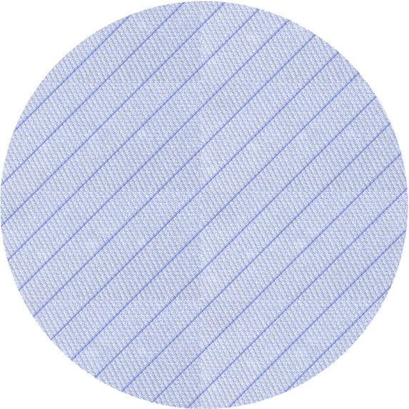 Ahgly Company Indoor Round Patterned Lavender Blue Area Rugs, 4' Round