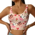 thumbnail image 2 of Picia Cow Flower And Heart Sports Bra for Women,Padded Strappy Sports Bras Medium Support Yoga Bra with Removable Cups,Running Yoga Bra-X-Large, 2 of 9