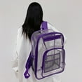 thumbnail image 4 of Bwomeauty Travel Backpack, Heavy Duty Clear Backpack With Large Laptop Compartment, Plastic Bookbags For School, Stadium,Security, Sporting, Womens Gifts, 13x6x17inch, 4 of 4