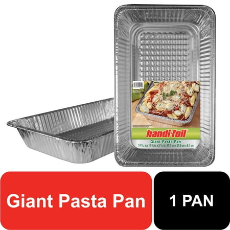 Handi-Foil 19.56" x 11.63" Aluminum Giant Pasta Pan, 1 Count