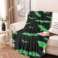 thumbnail image 2 of Black Halloween Bats with Green Round Blanket,Comfortable Soft Flannel Throw Blanket,All Season,Warm Lightweight Blankets for Sofa Bed Couch Living Room Chair 47"x47", 2 of 5
