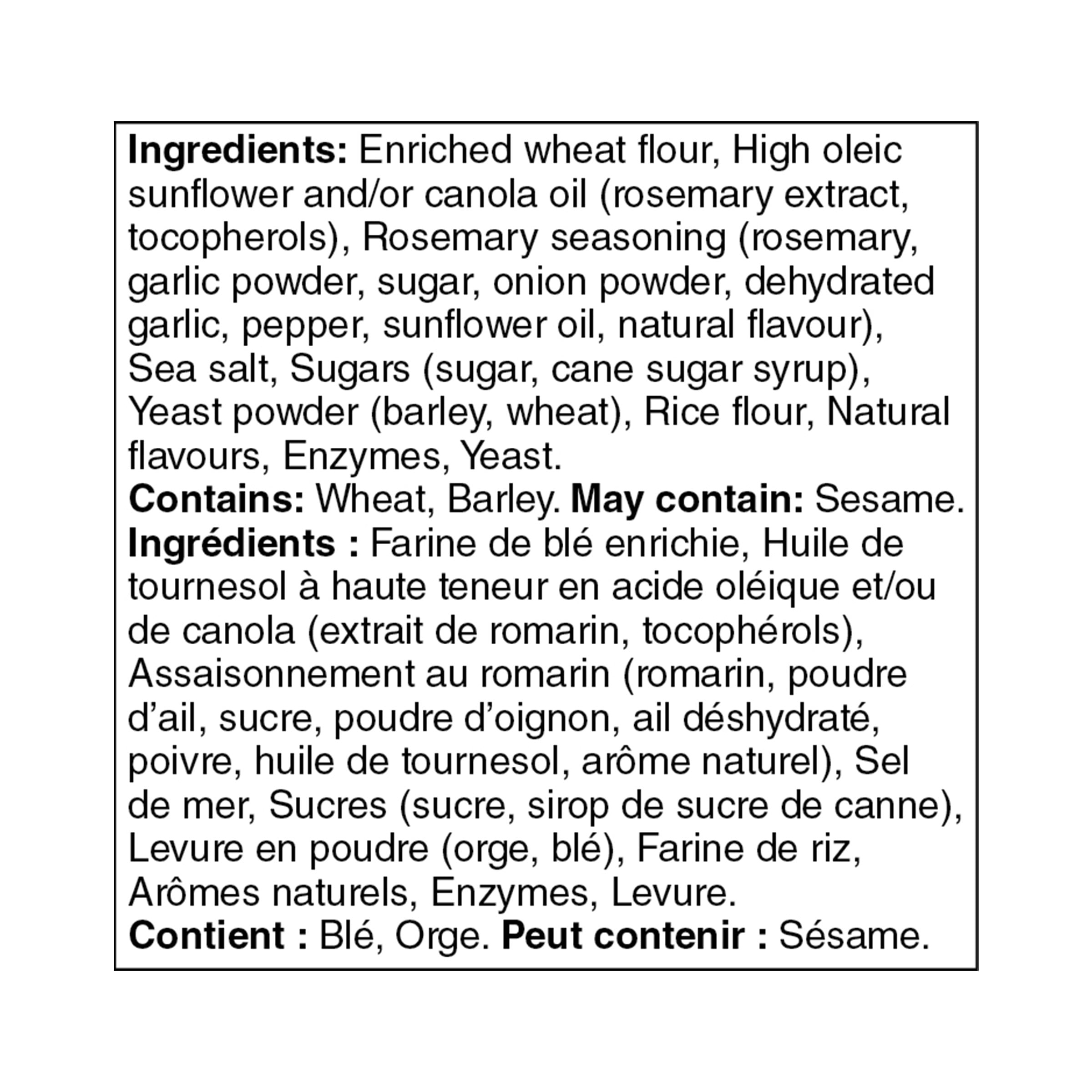 Our Finest Rosemary Scalloped Crackers, 185 g